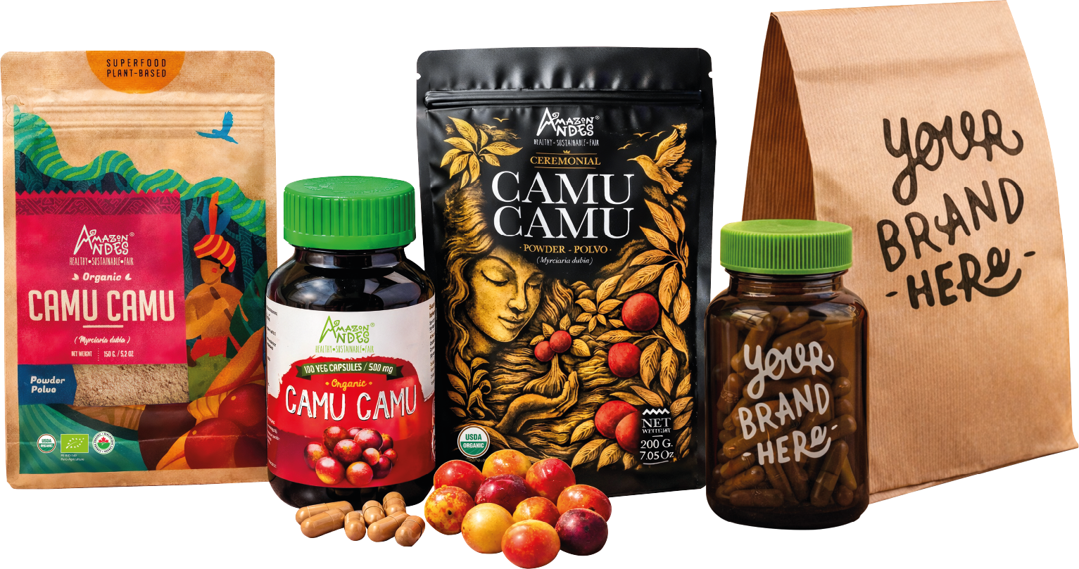 Amazon Andes Camu Camu Finished Products, Capsules, Powders and Private Label